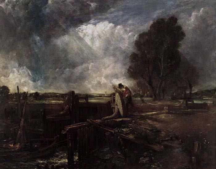 John Constable A Boat at the Sluice oil painting picture